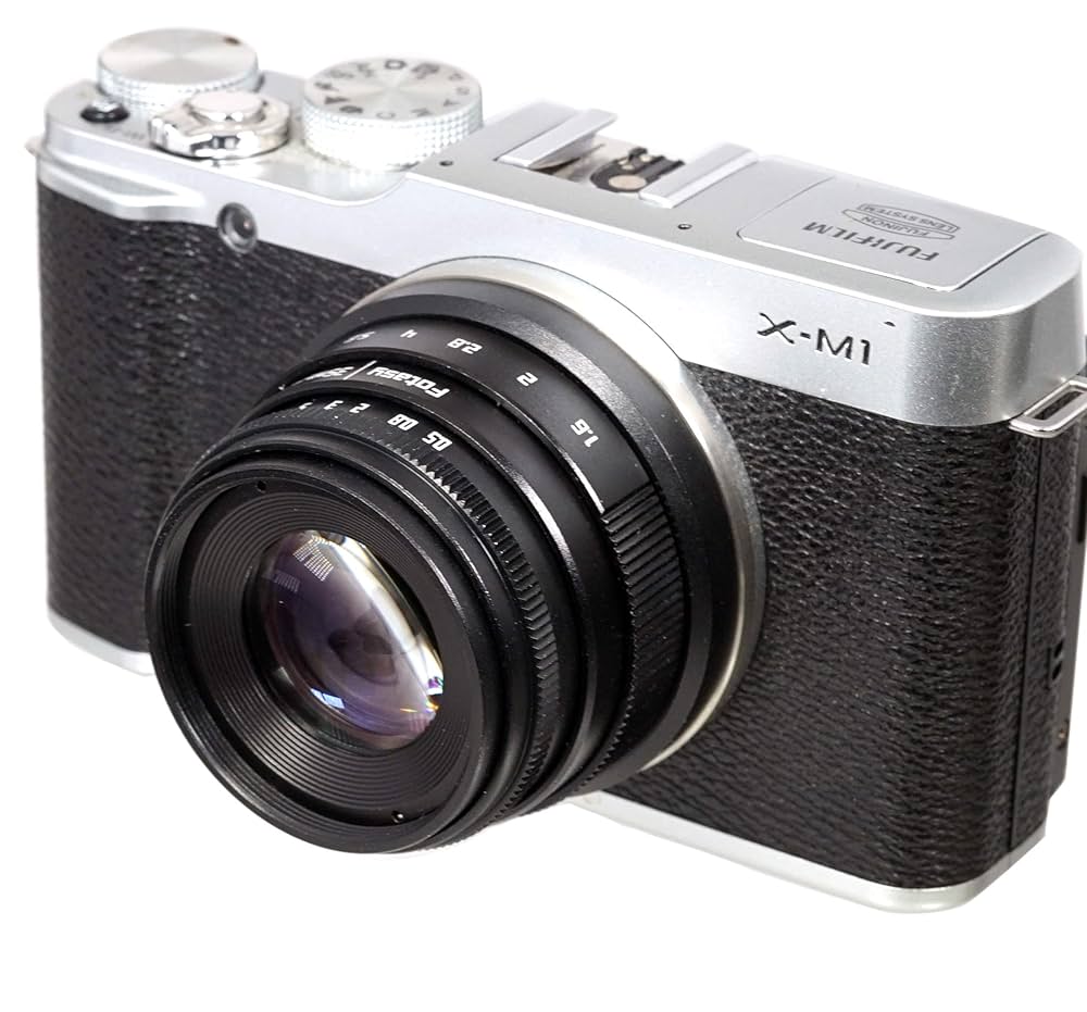 Amazon.co.jp: Fotasy マニュアル 35mm f1.6 APSC レンズ 富士